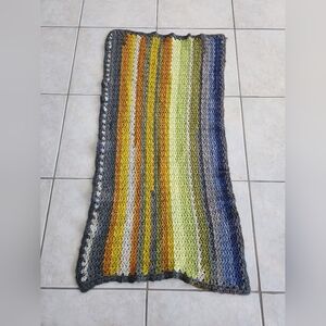 Crochet chindi accent rug